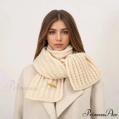 Thick Knitted Cashmere Lady Korean Style Winter Scarf