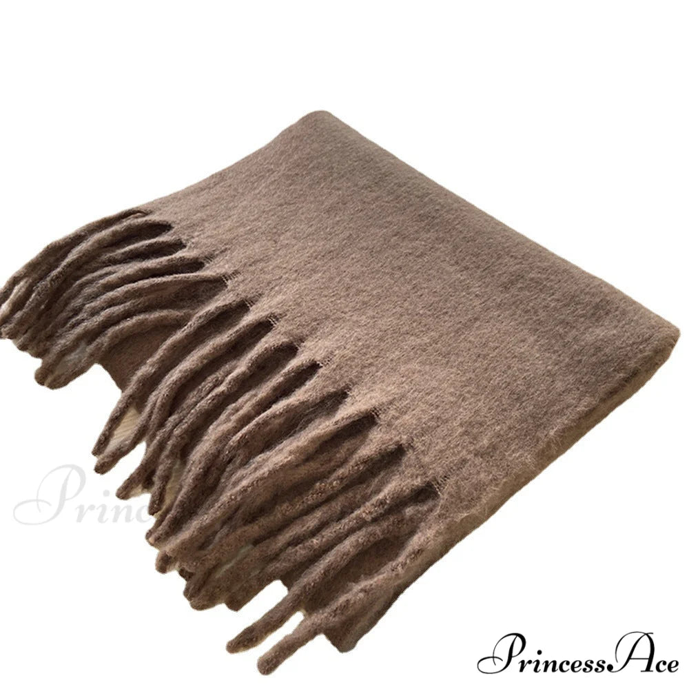 Thick Warm Soft Chunky Cozy Elegant Stylish Classic Long Scarf Purple Awn
