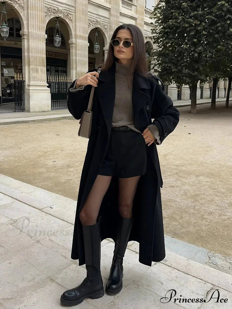 Thicken Dual Button Lapel Coat coats-241228