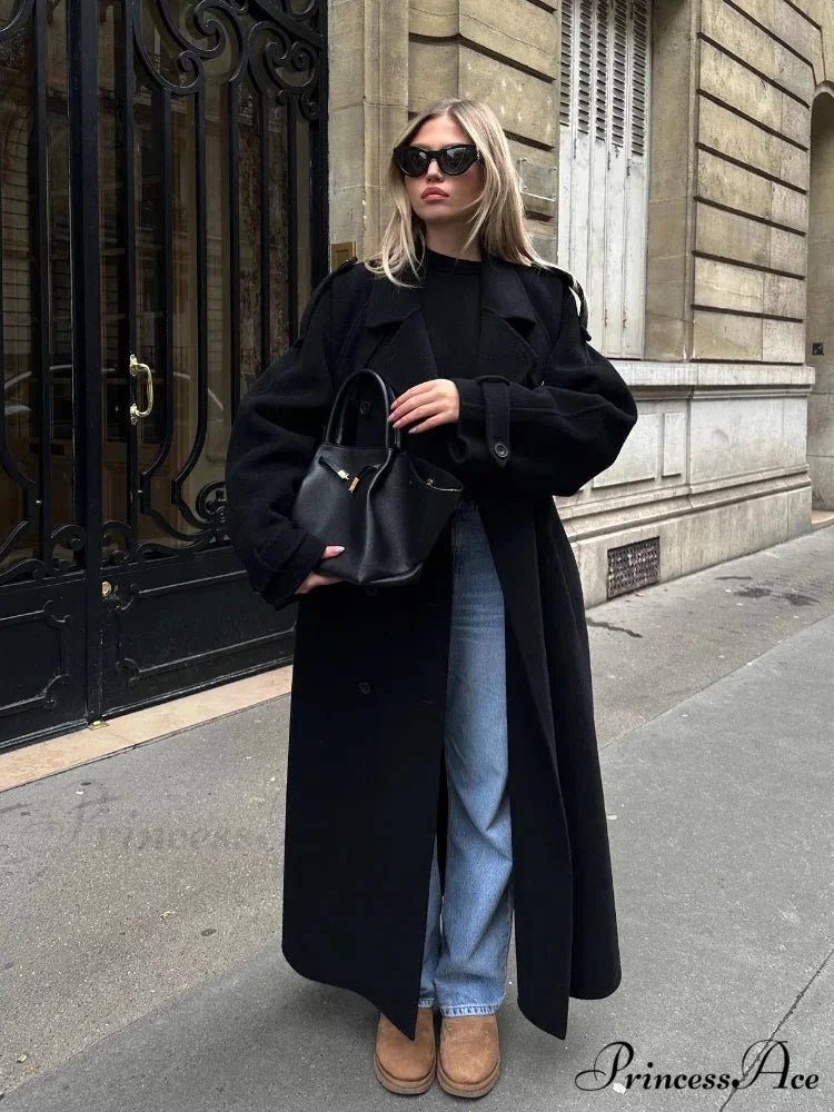 Thicken Dual Button Lapel Coat coats-241228