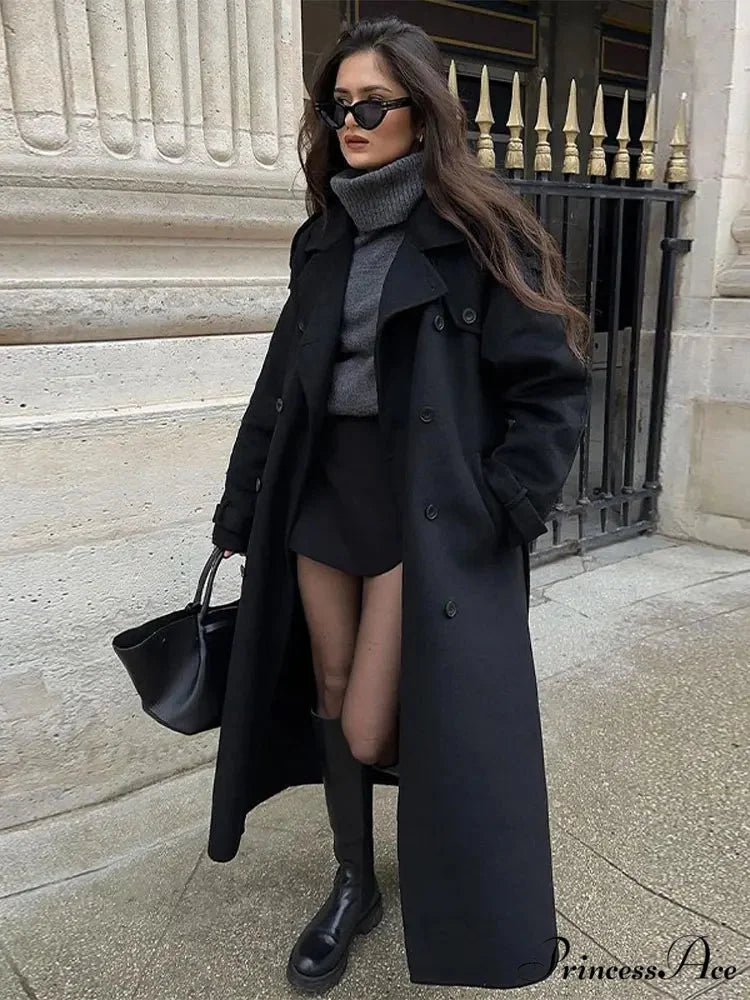 Thicken Dual Button Lapel Coat coats-241228