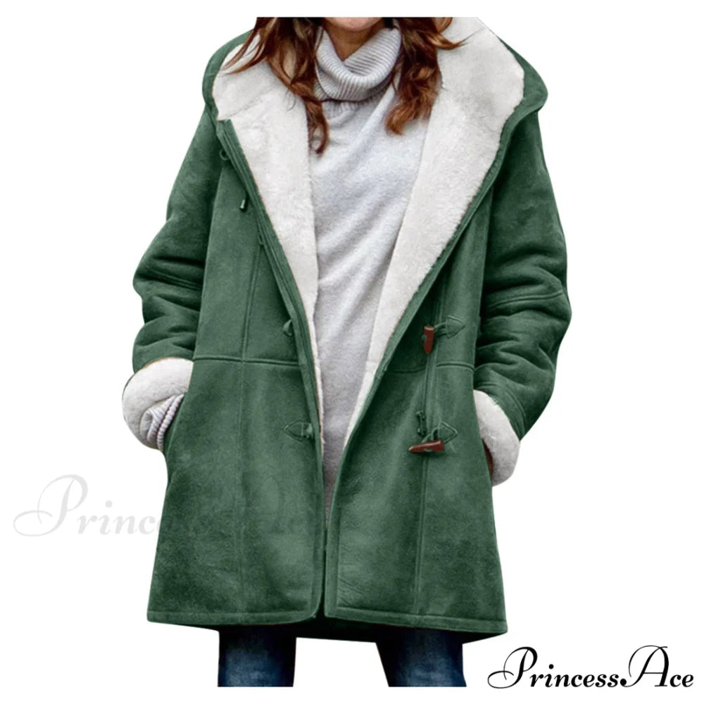 Thicken Fleece Lined Hooded Coat
