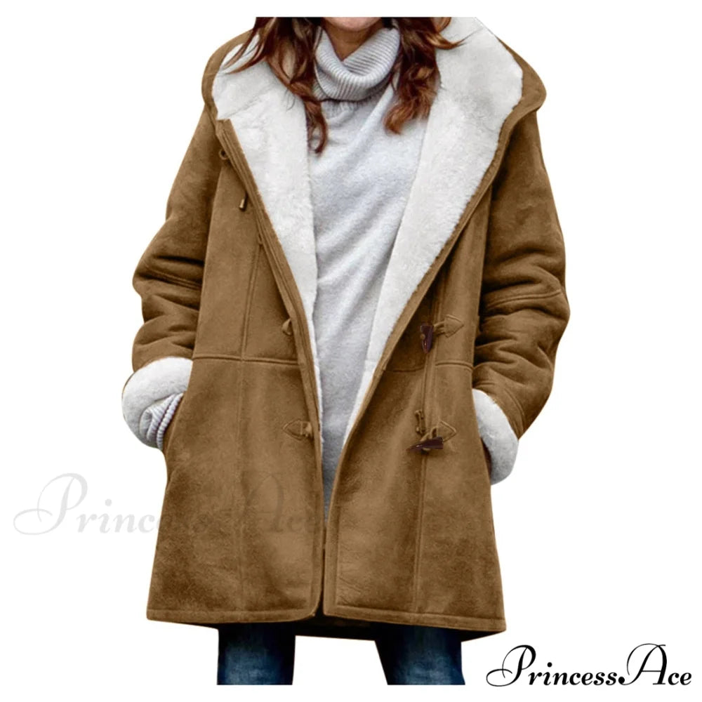 Thicken Fleece Lined Hooded Coat