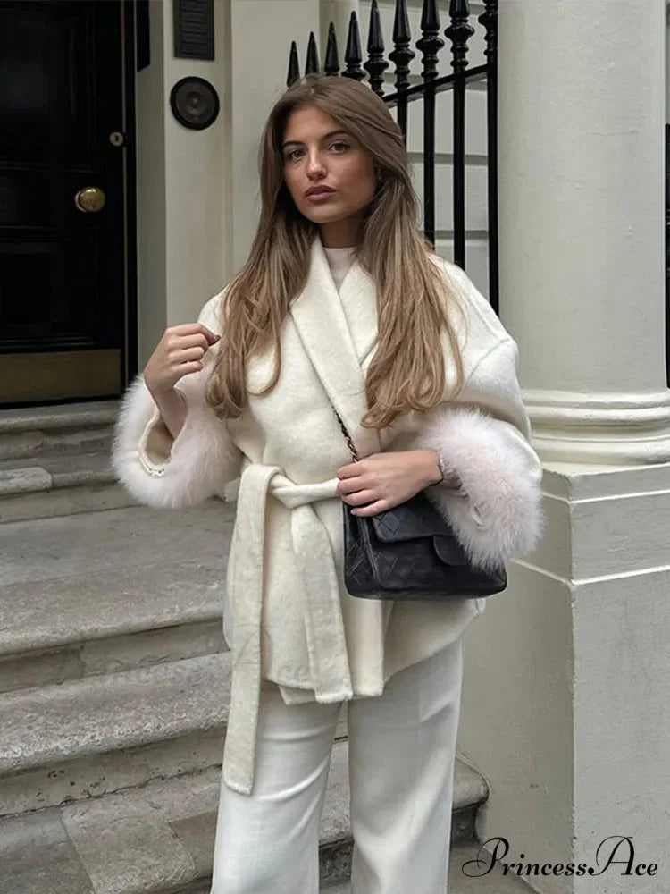 Thicken Woolen Lapel Dual-Buttoned Overcoat overcoats-241228