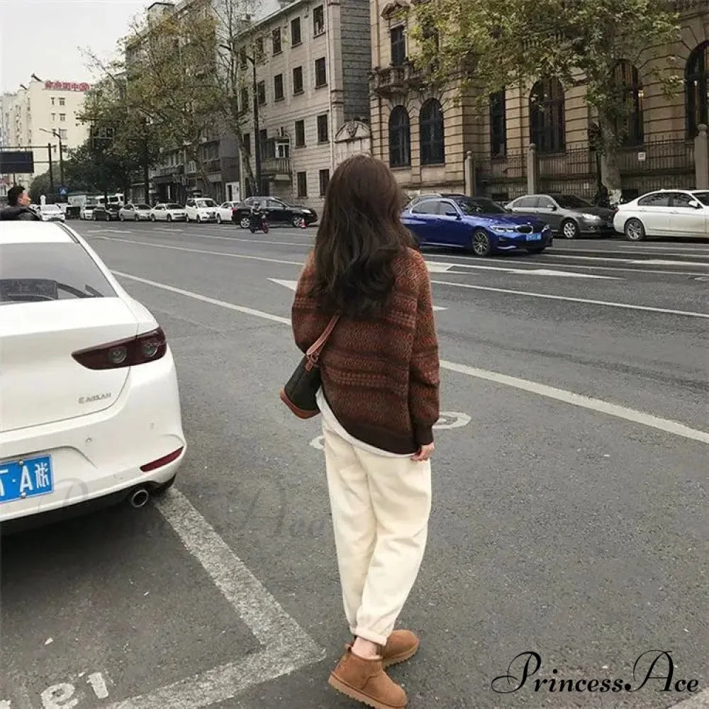 Thickened Broad Soft Vintage Style Sweater swraters-241228