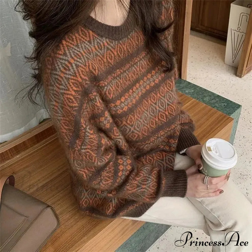 Thickened Broad Soft Vintage Style Sweater swraters-241228