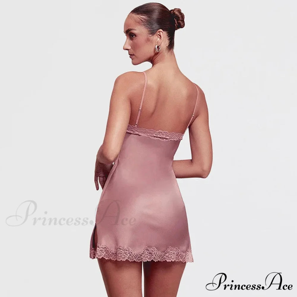 Thin Strap Separated Short Dress minidress-250223