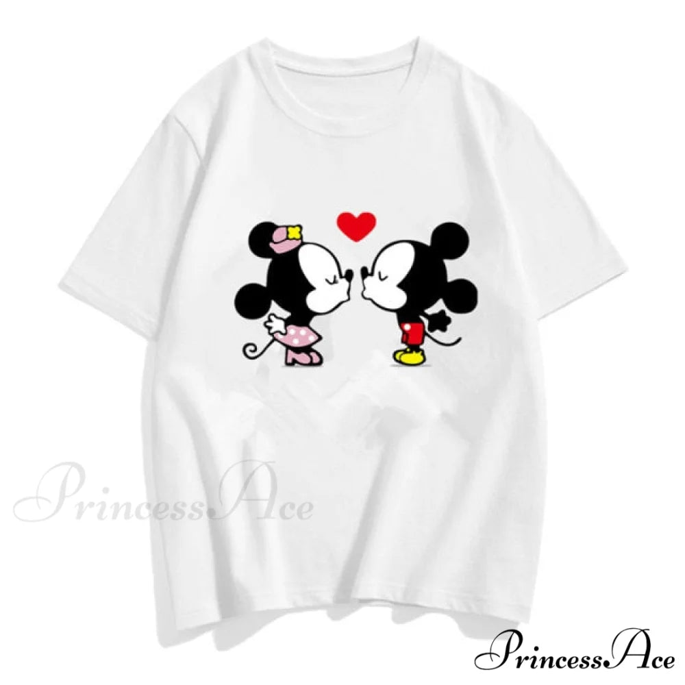 Three Mickey Mouse Print Women T shirt Mickey & Minnie 5 / S