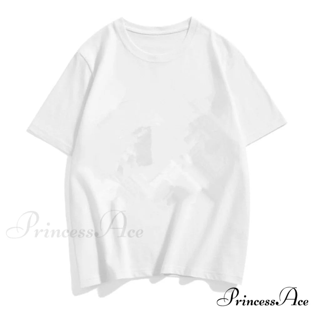 Three Mickey Mouse Print Women T shirt White / S