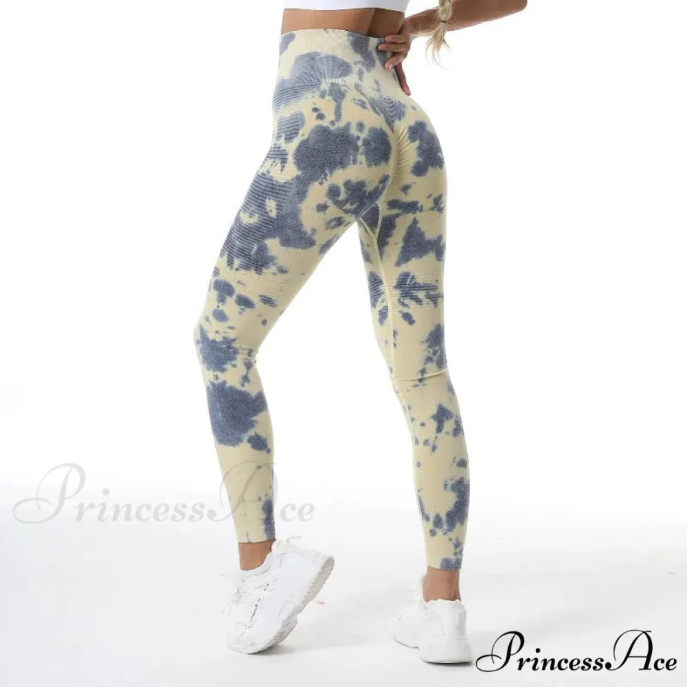 Tie Dye Print Elastic Fitness Fashion Exercise Yoga Legging