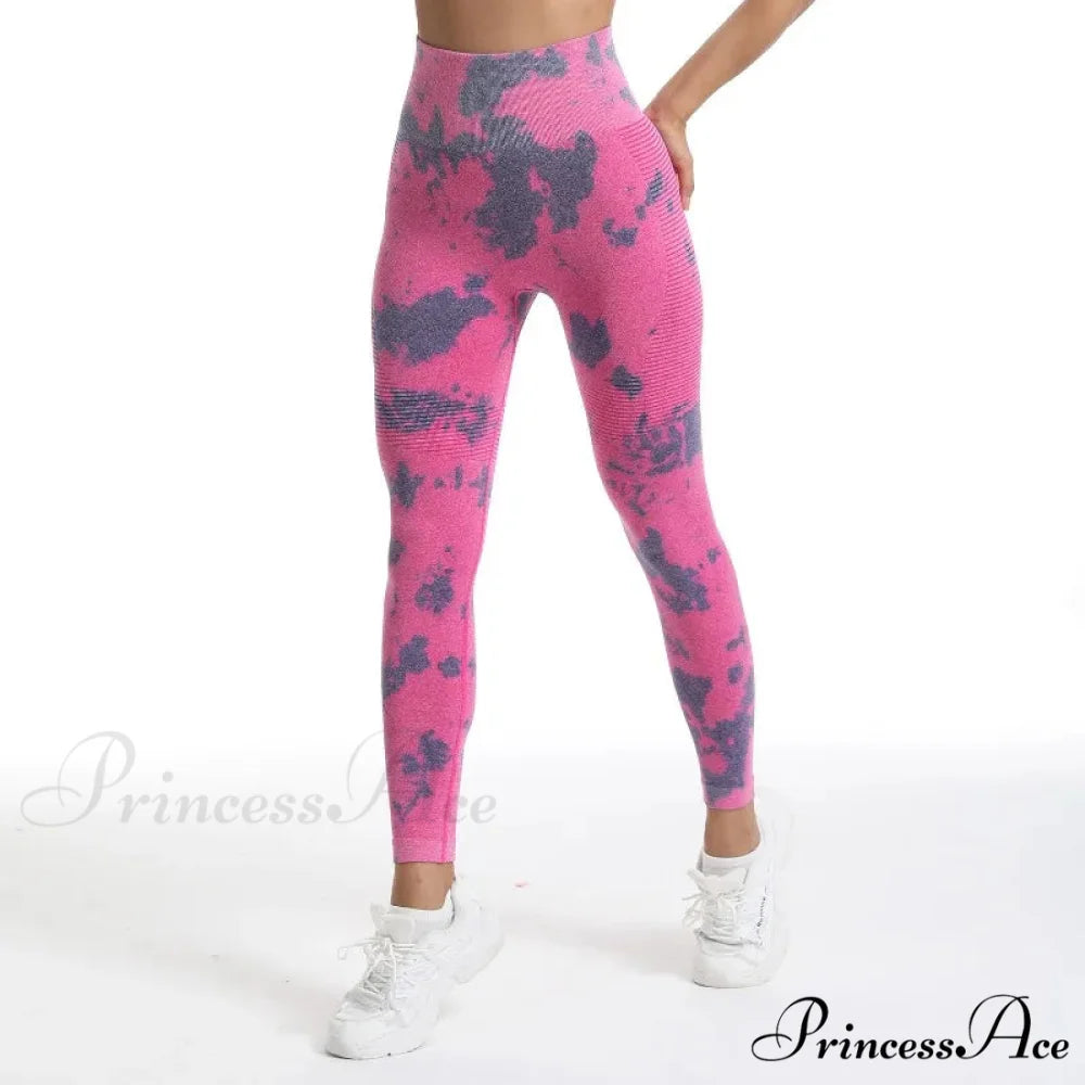 Tie Dye Print Elastic Fitness Fashion Exercise Yoga Legging