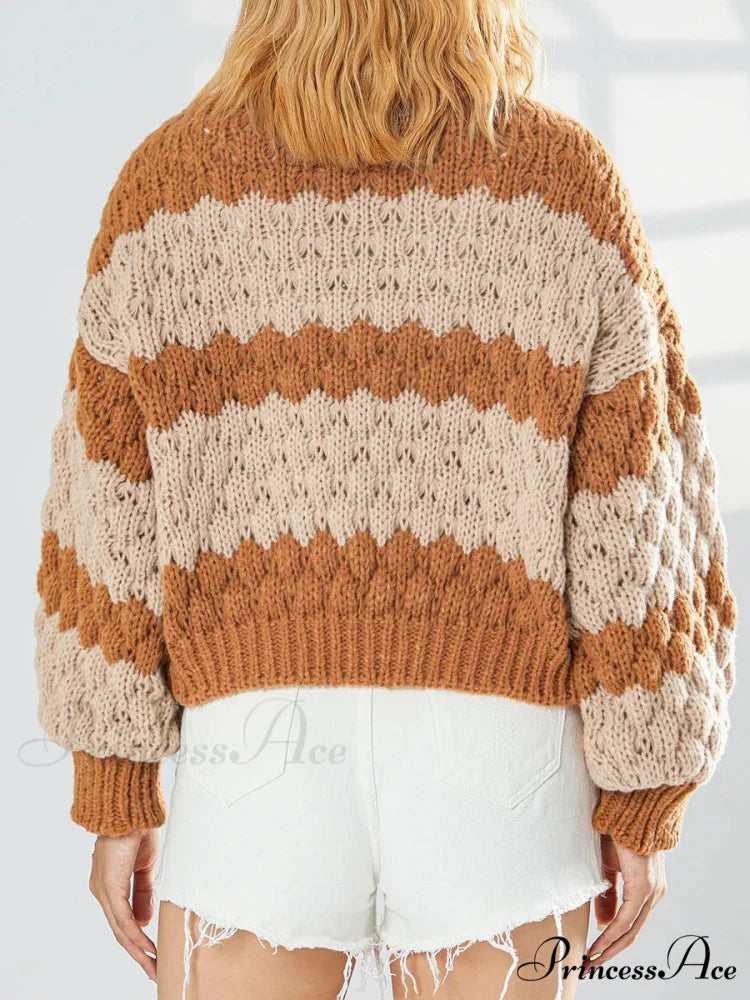 Tie Front V-neck Sweater cardigans-241228