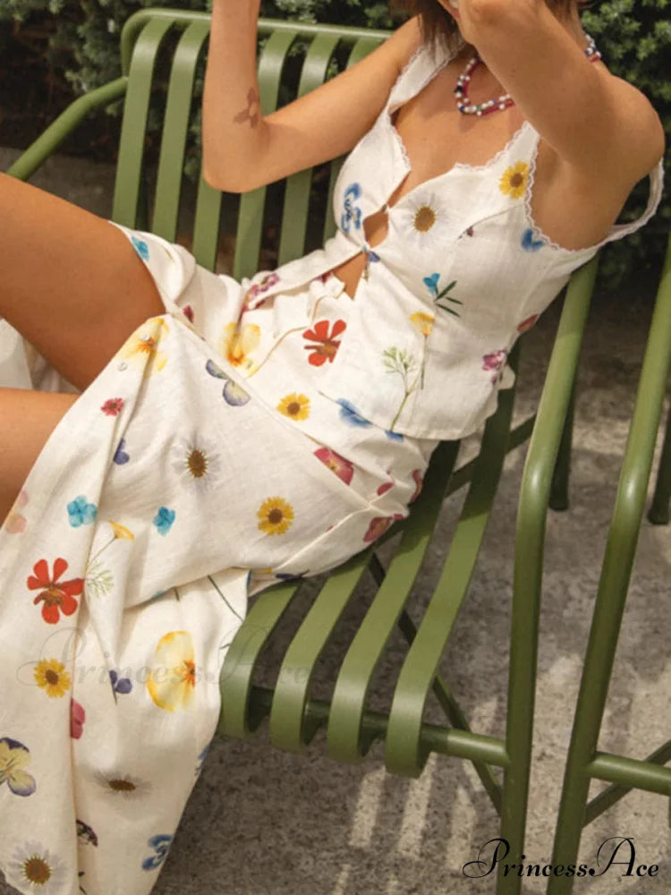 Tie-Up Flower Patch Crop Top croptop-250223