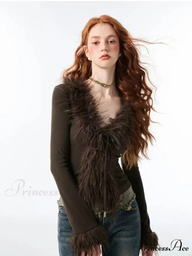Tie Up Soft V-neck Cardigan cardigans-241228