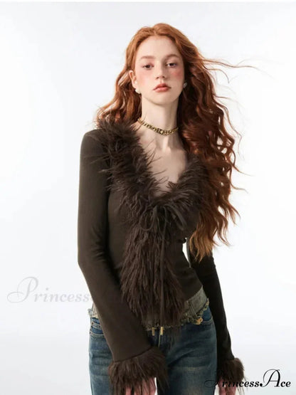 Tie Up Soft V-neck Cardigan cardigans-241228