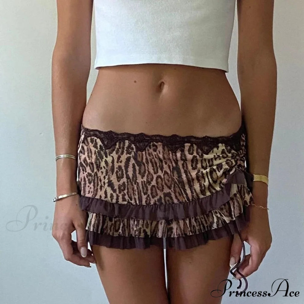 Tiered Frills A-Line Skirt coffee / S skirts-250223