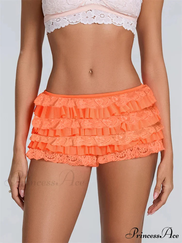 Tiered Pumpkin Patchwork Brief orange / S short-250223