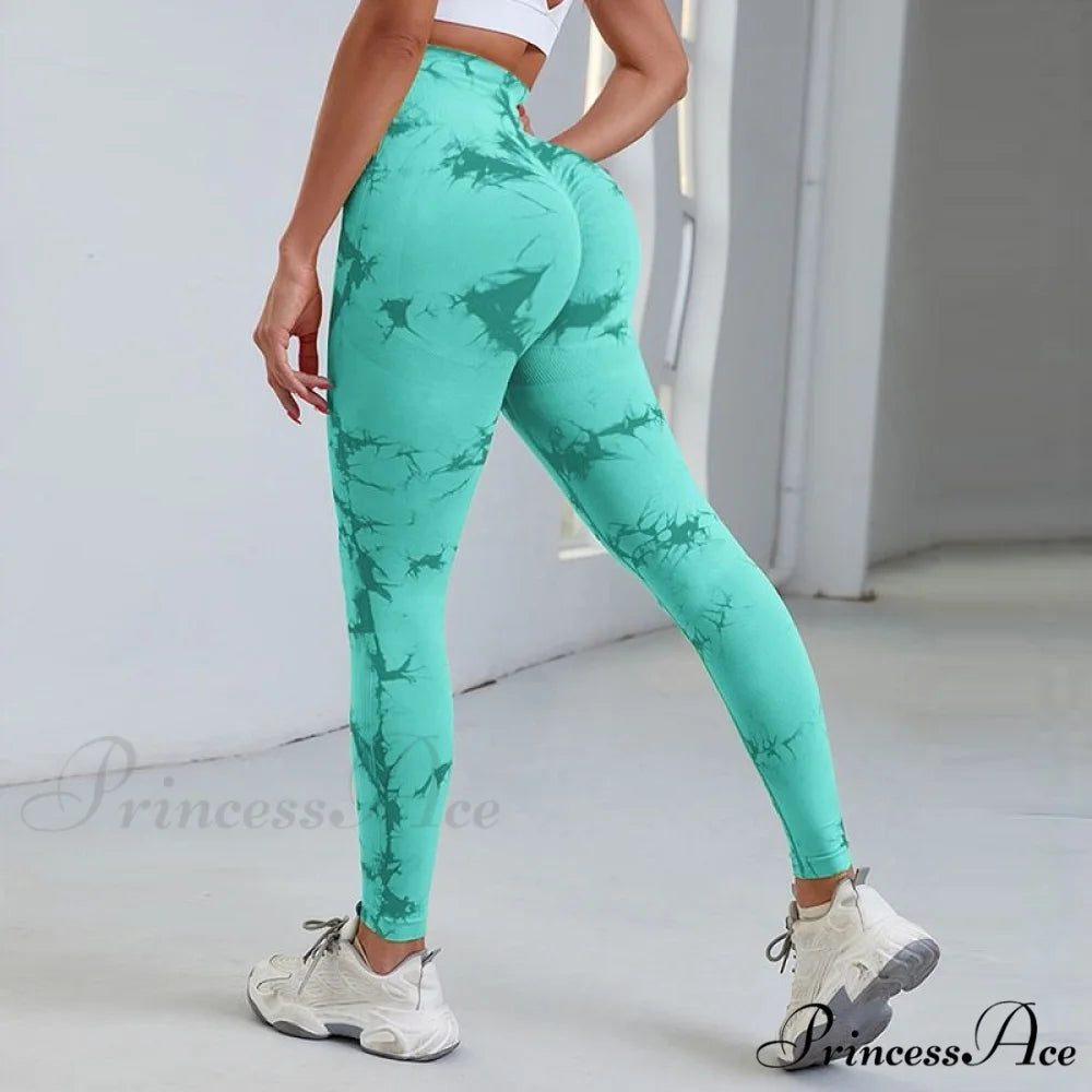 Tights High Waist Trousers Workout Sports Clothes Grass Greeb / XS