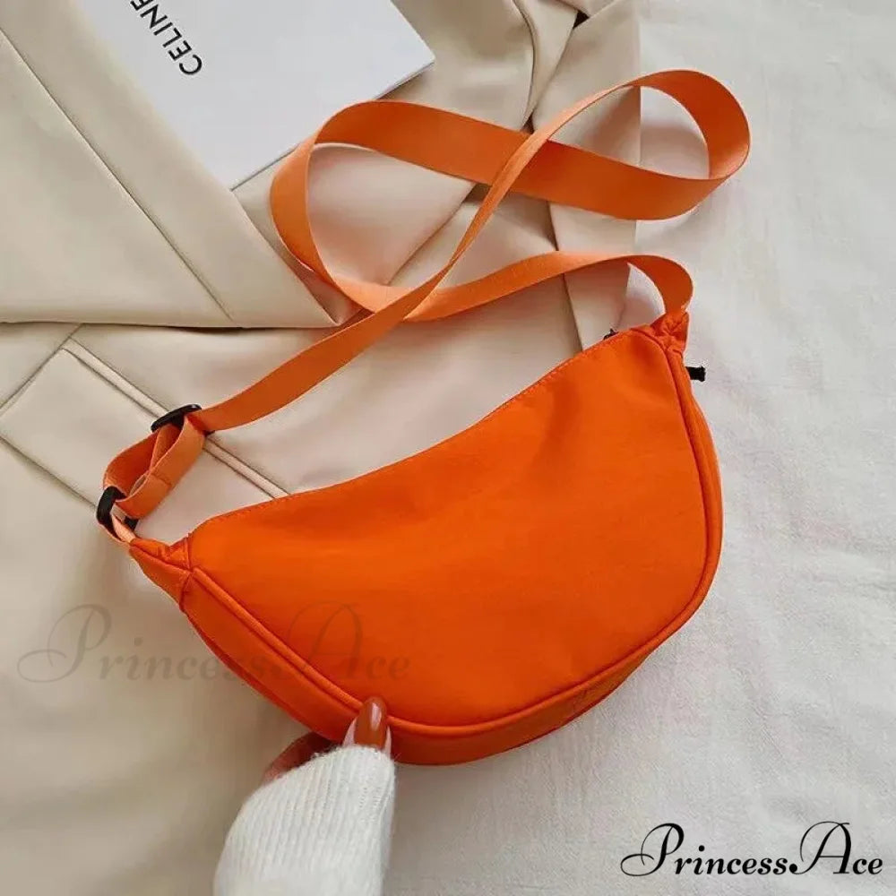 Timeless Faux Leather Shoulder Bag Orange crossbody-250126