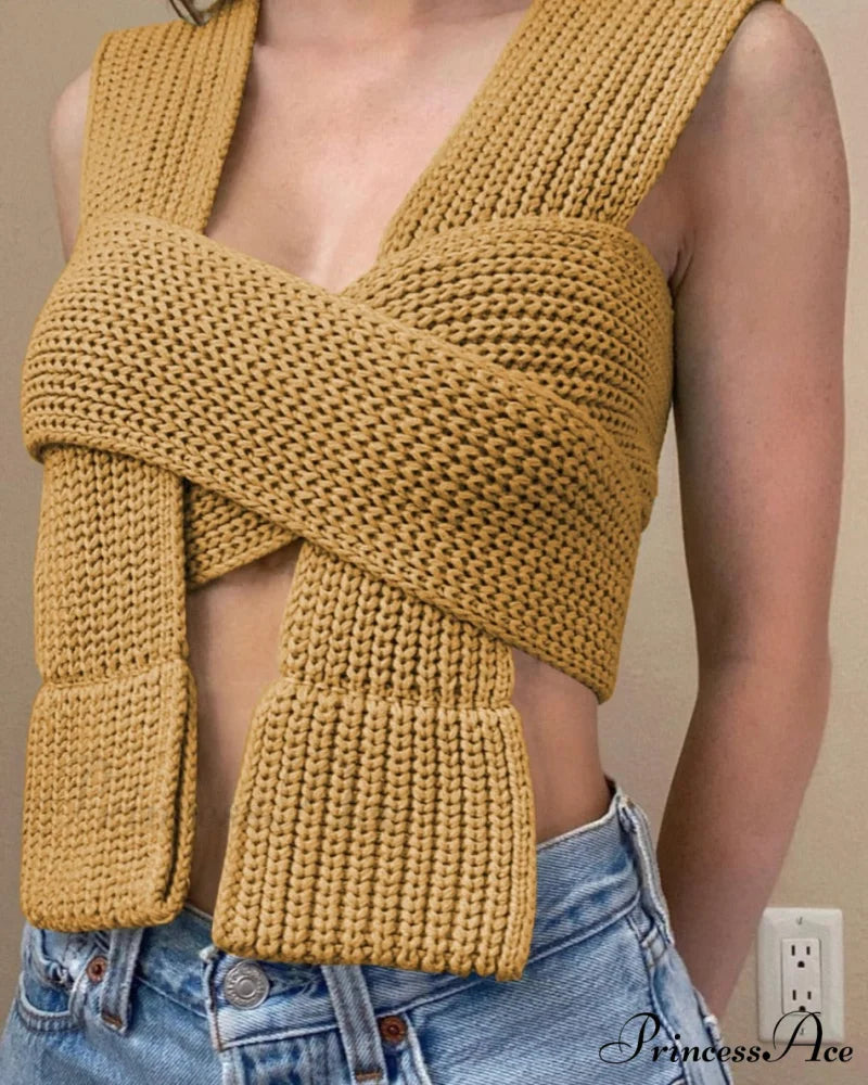 Tina Knitted Top One Size / Camel