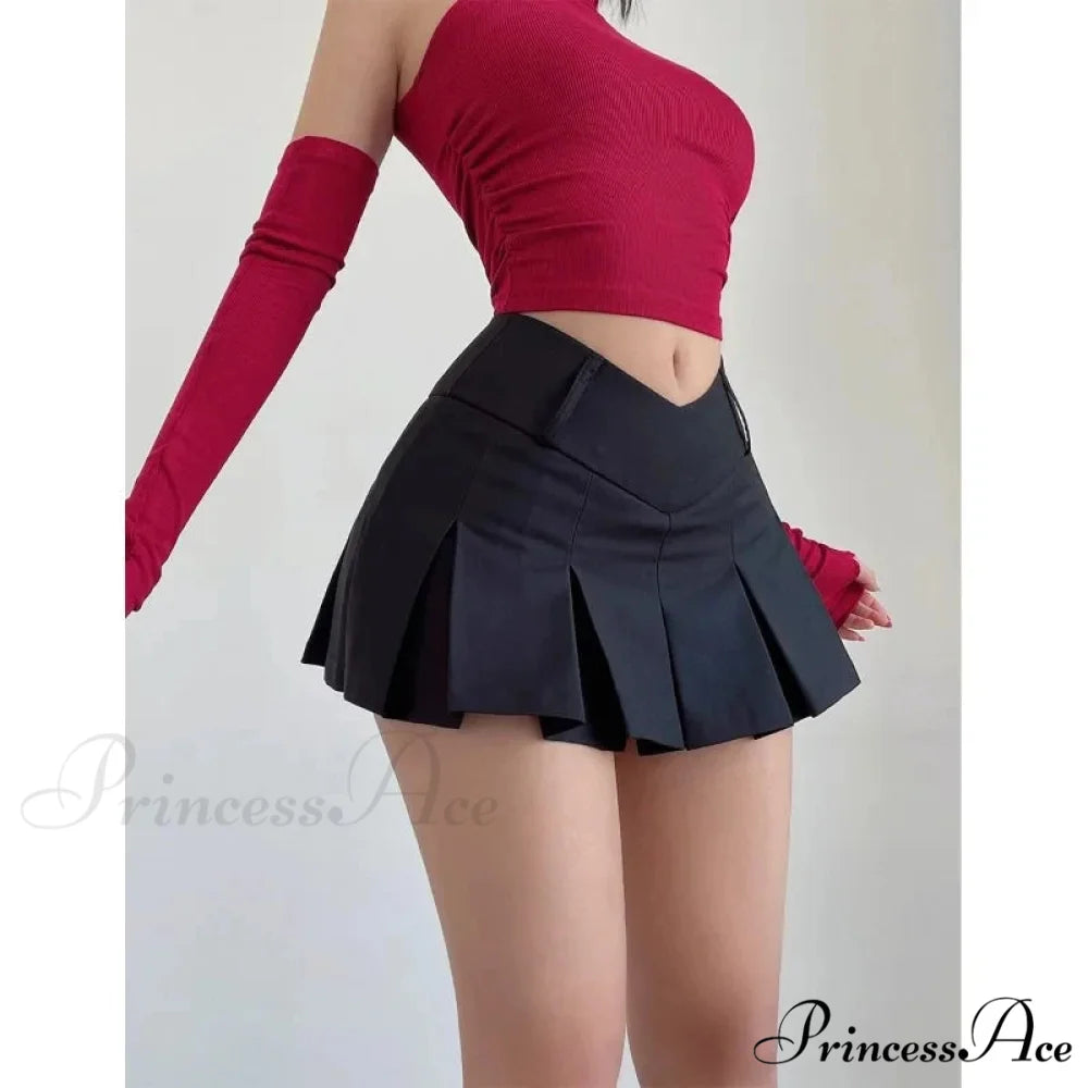 Tiny A-Line V Waist Skirt skirts-250223