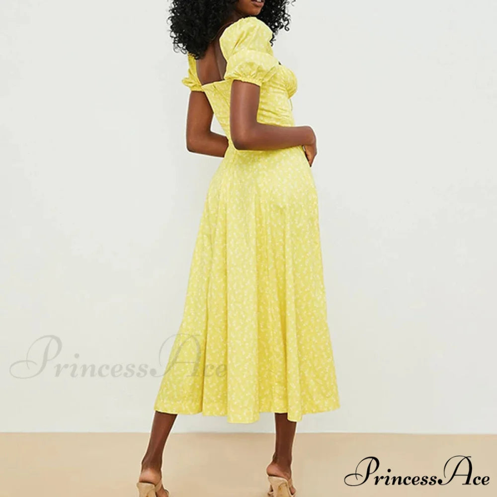 Tiny New Blossoming Narrow Fit Opening Camisole Blossoming Dress floraldress-250126