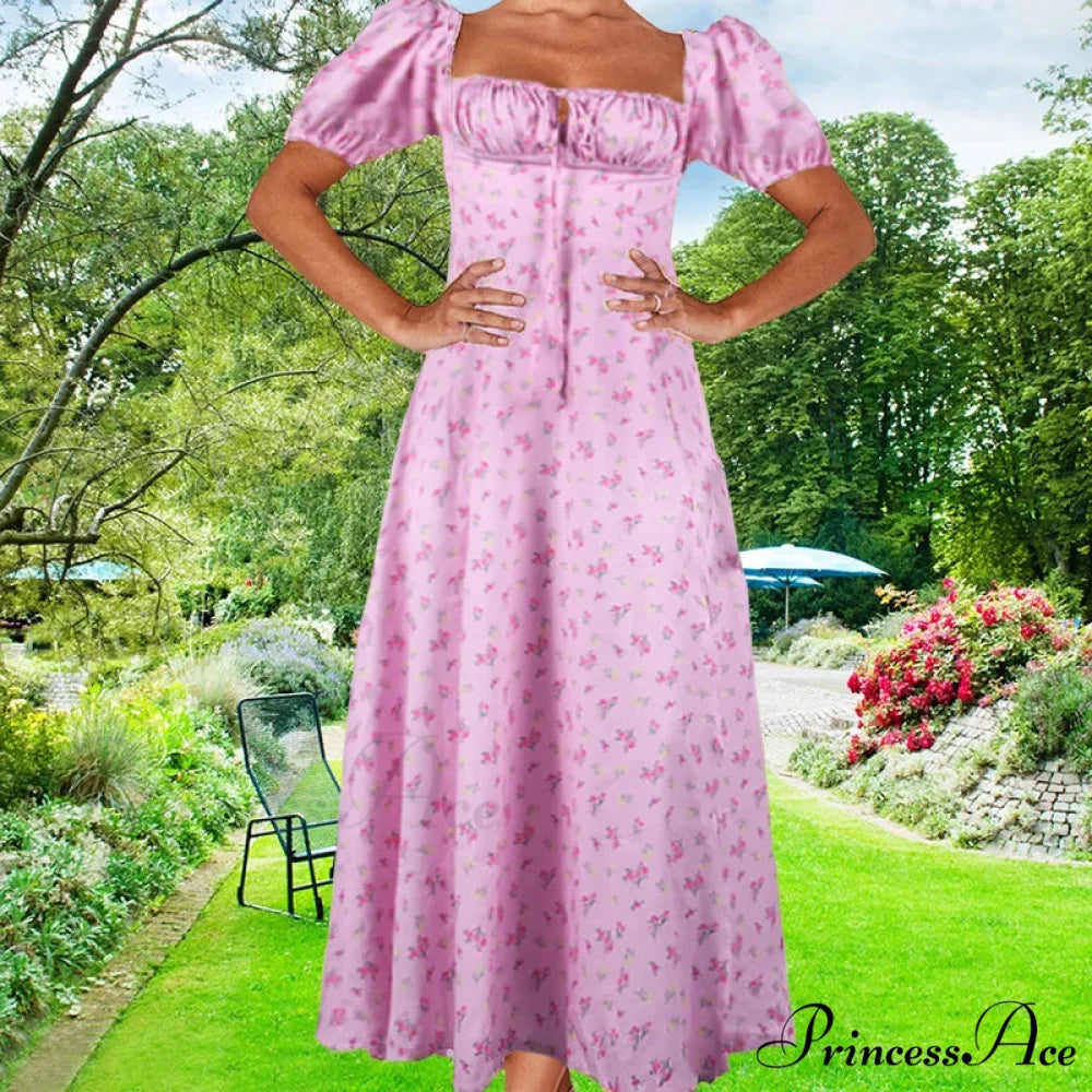 Tiny New Blossoming Narrow Fit Opening Camisole Blossoming Dress Lavender / S floraldress-250126