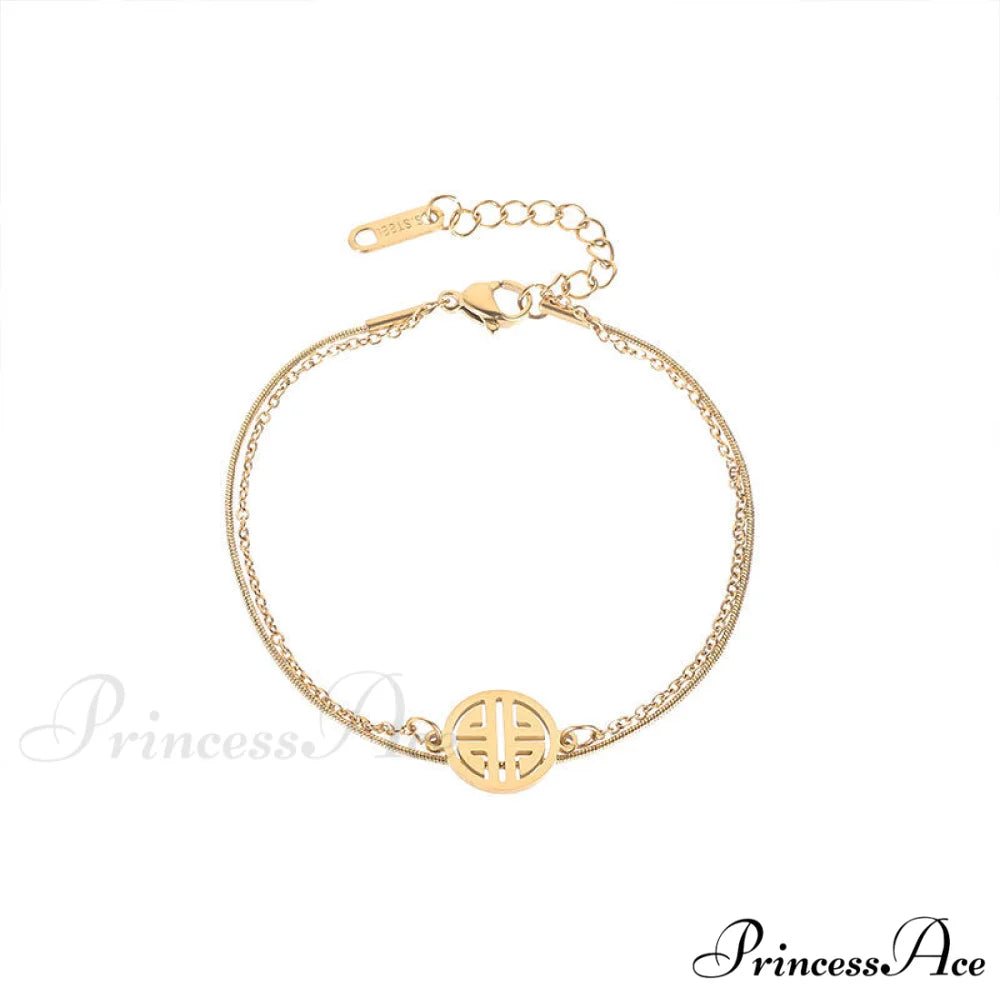 Titanium Steel Double Layer Bracelet