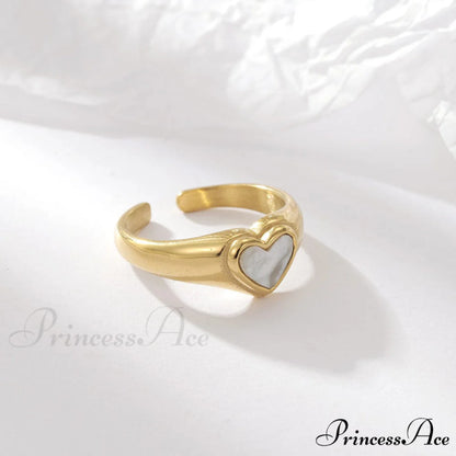 Titanium Steel Fashion Romantic Heart Rings