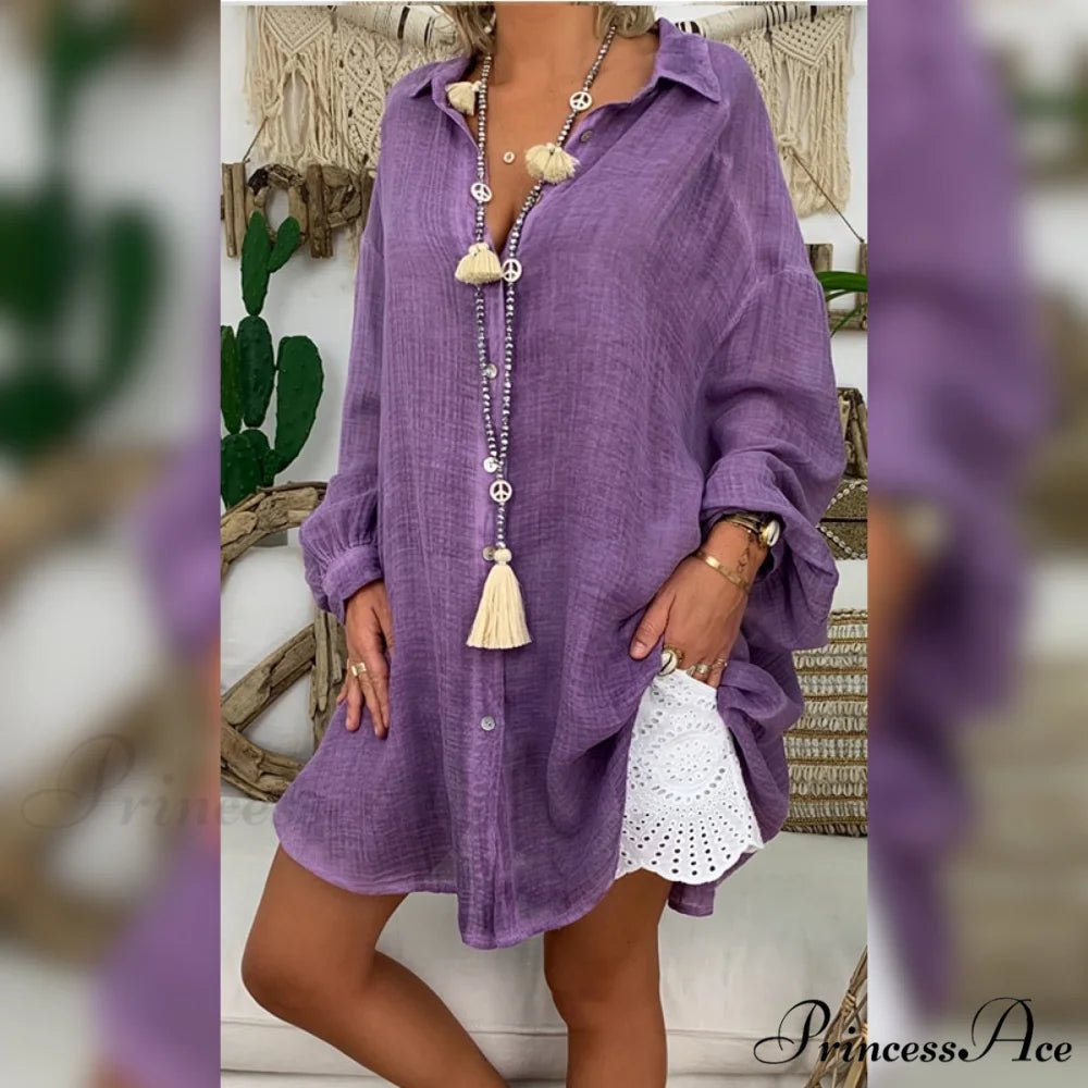 Tizania Women’s Blouse Purple / S