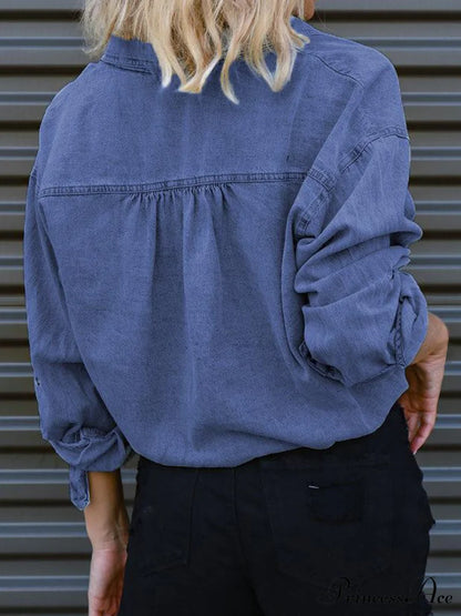 Top with Tie Denim Detail
