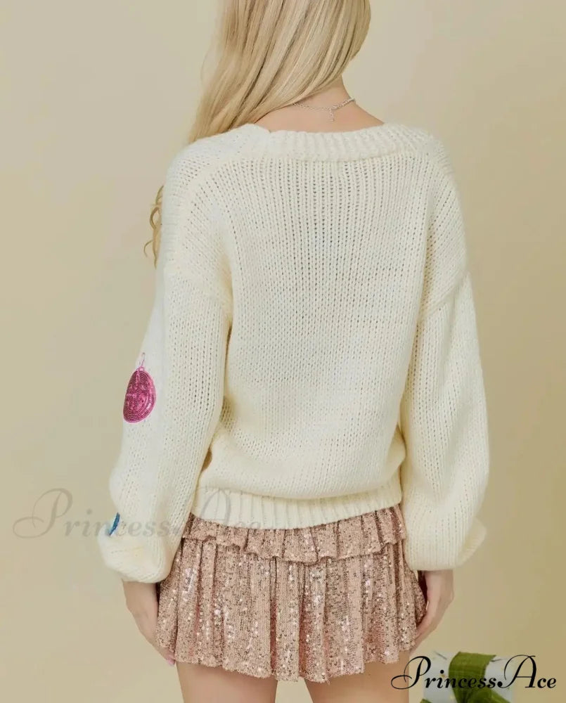 Toy Collar Bind-Up Sweater Cardigan cardigans-241228