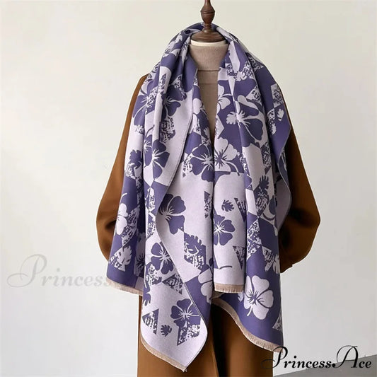 Traditional Cashmere Checkered Wrap Shawl Color01 scarf-241228