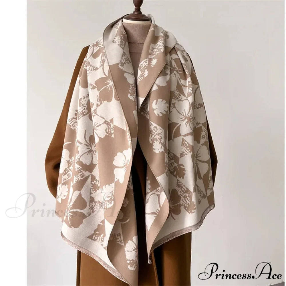 Traditional Cashmere Checkered Wrap Shawl Color05 scarf-241228