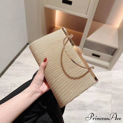 Traditional Folded Evening Bag Glittering Celebration Prom Handbag Dress Purse clutchbag-250126