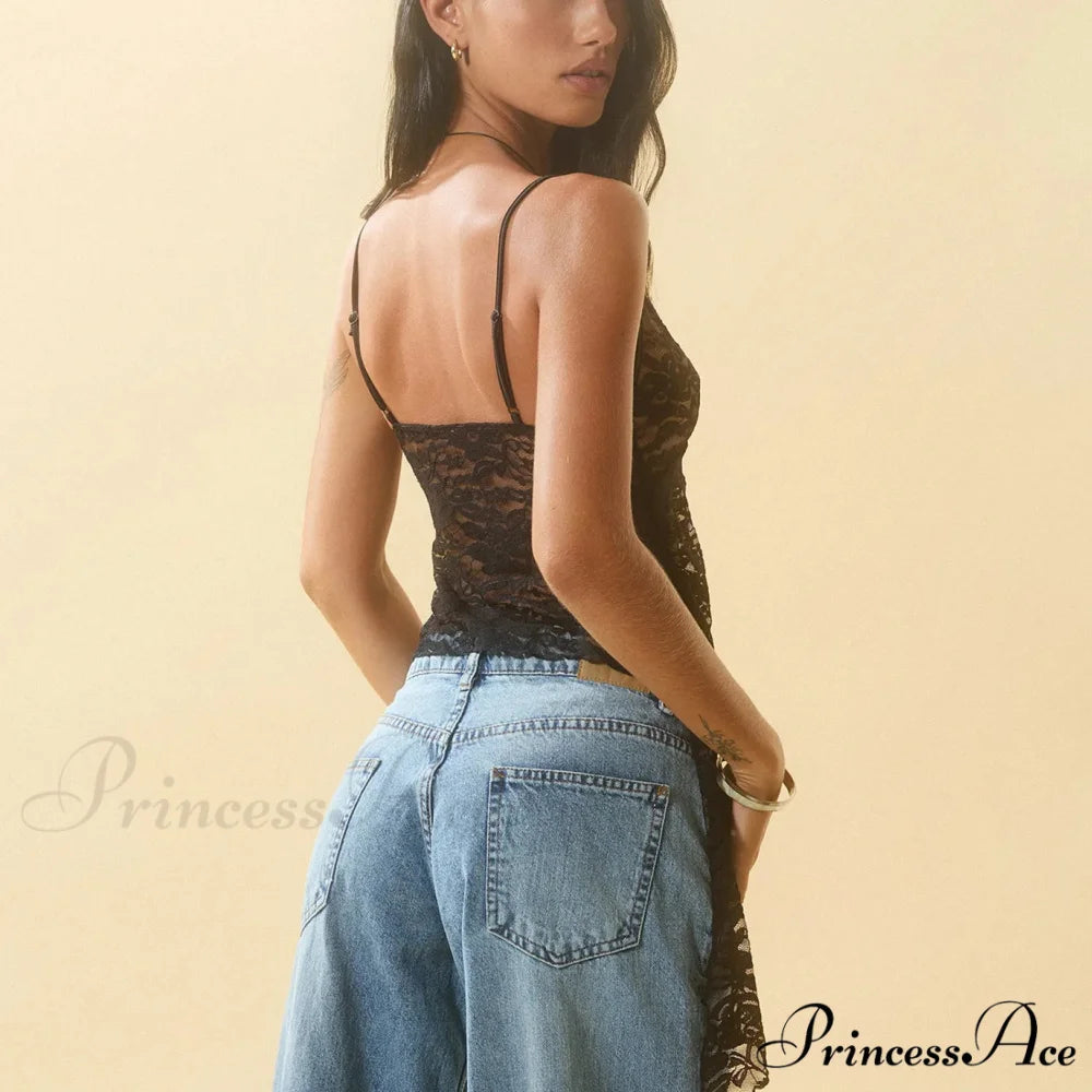 Transparent Blossoming Lace Crop Top croptop-250223