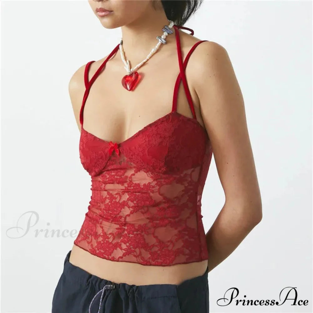 Transparent Lace Patch Crop Top croptop-250223