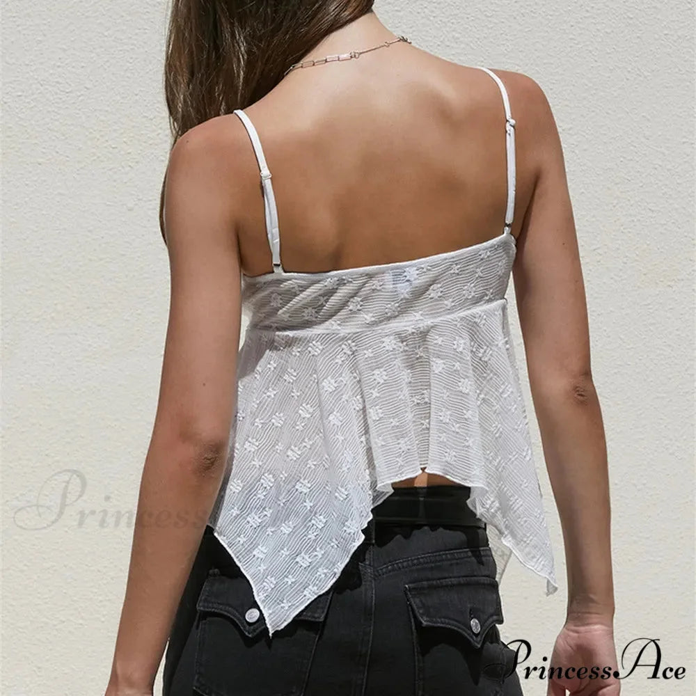 Transparent Mesh Babydoll Crop Top croptop-250223