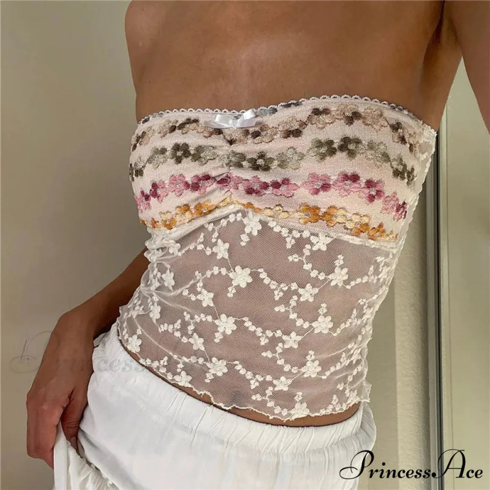 Transparent See-Through Tube Crop Top white 3 / S croptop-250223