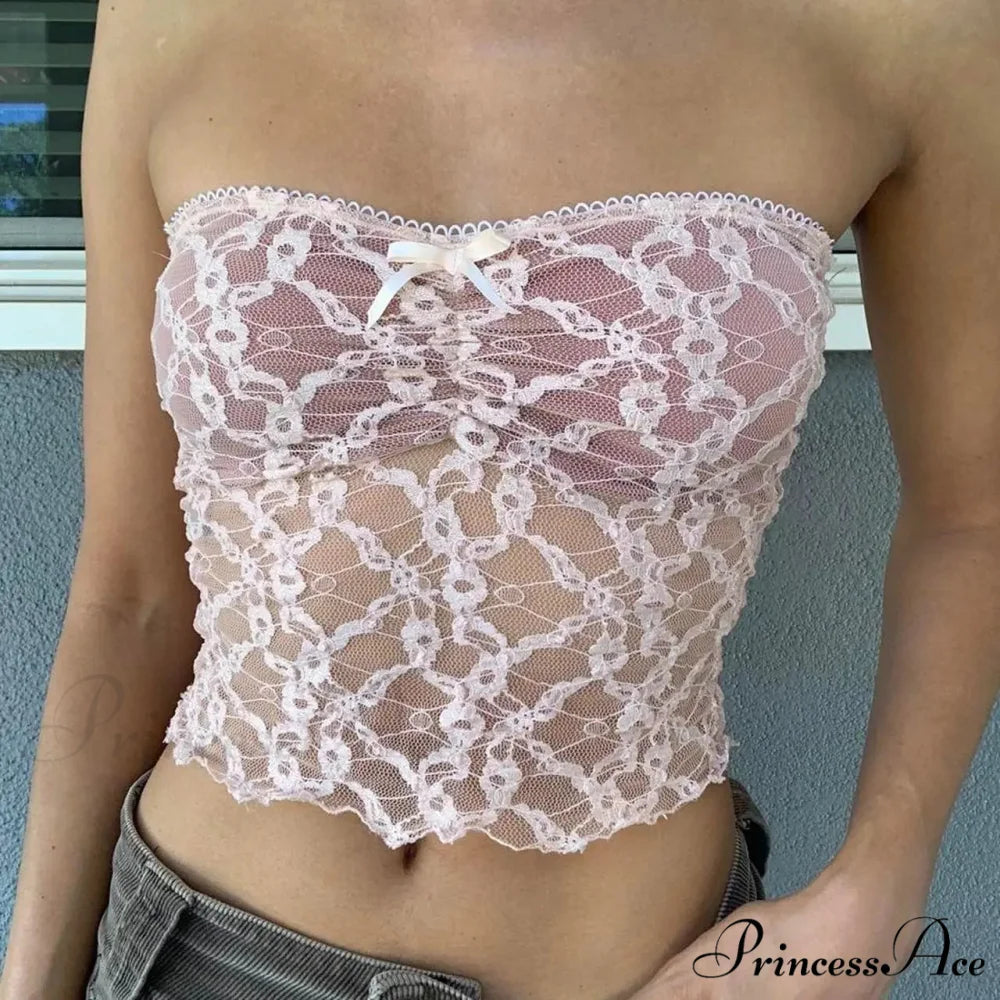 Transparent See-Through Tube Crop Top white 4 / S croptop-250223