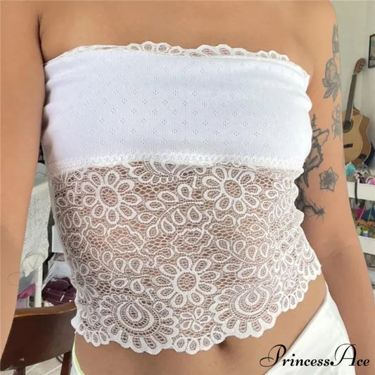 Transparent See-Through Tube Crop Top white 8 / S croptop-250223