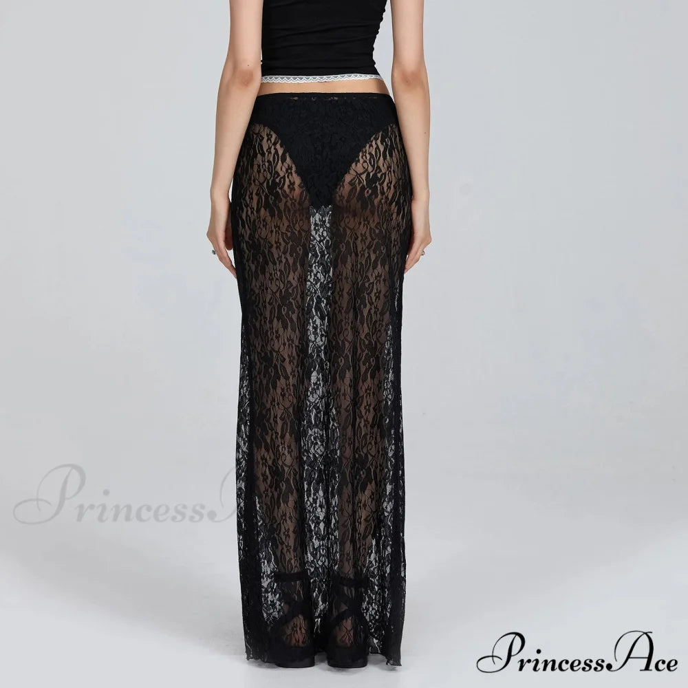 Transparent Tailored Skirt skirts-250223