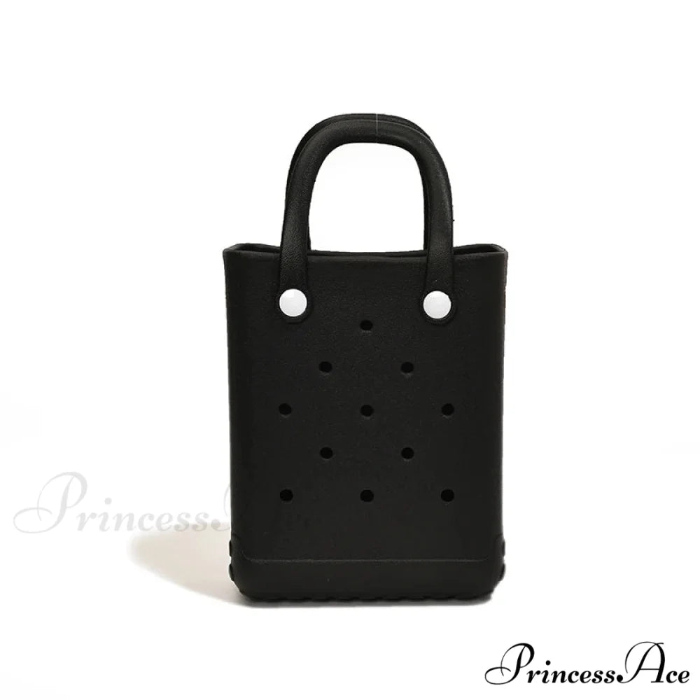 Travel Beach Handbag Shoulder Bag for Women Black / (20cm handbag-250126