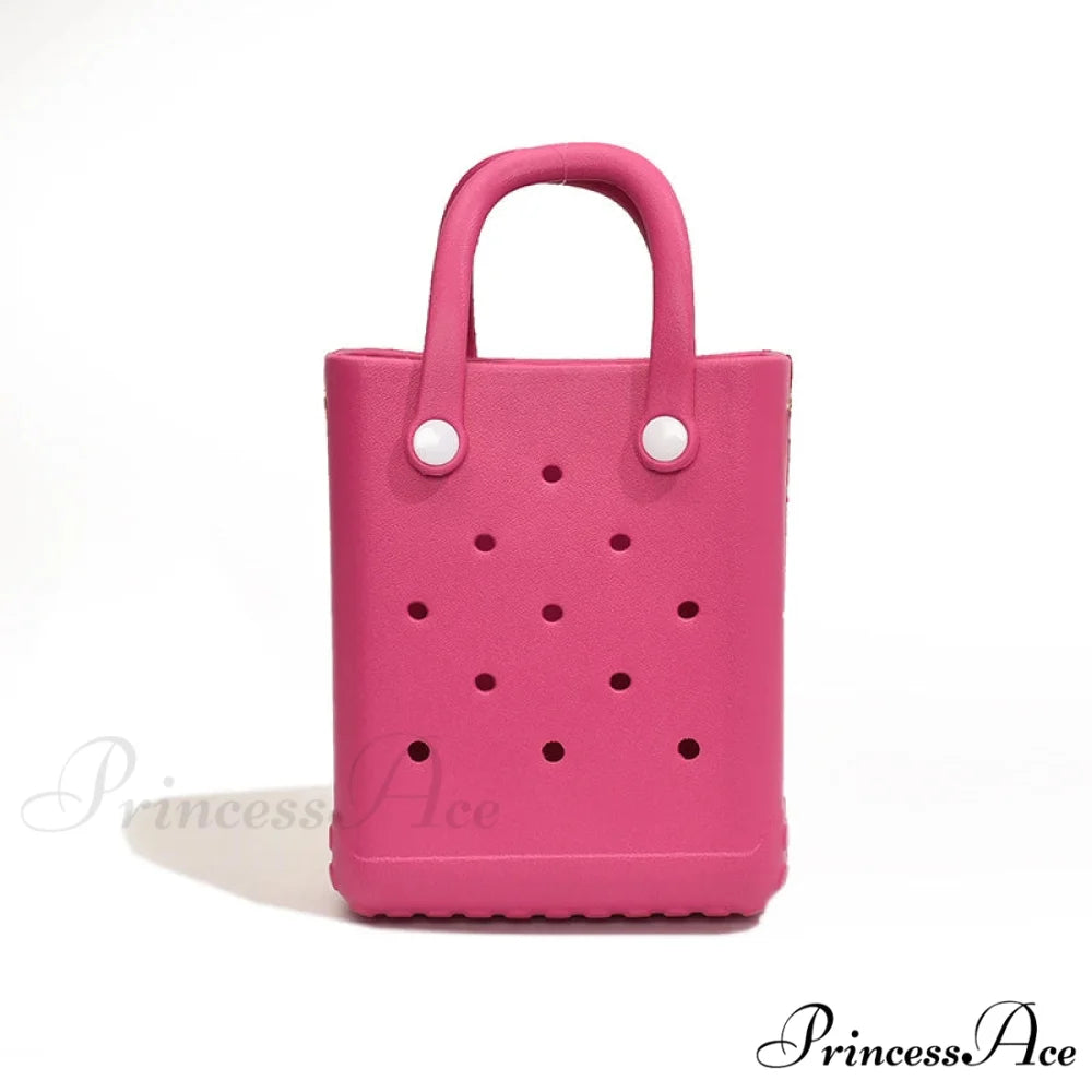 Travel Beach Handbag Shoulder Bag for Women Hot Pink / (20cm handbag-250126