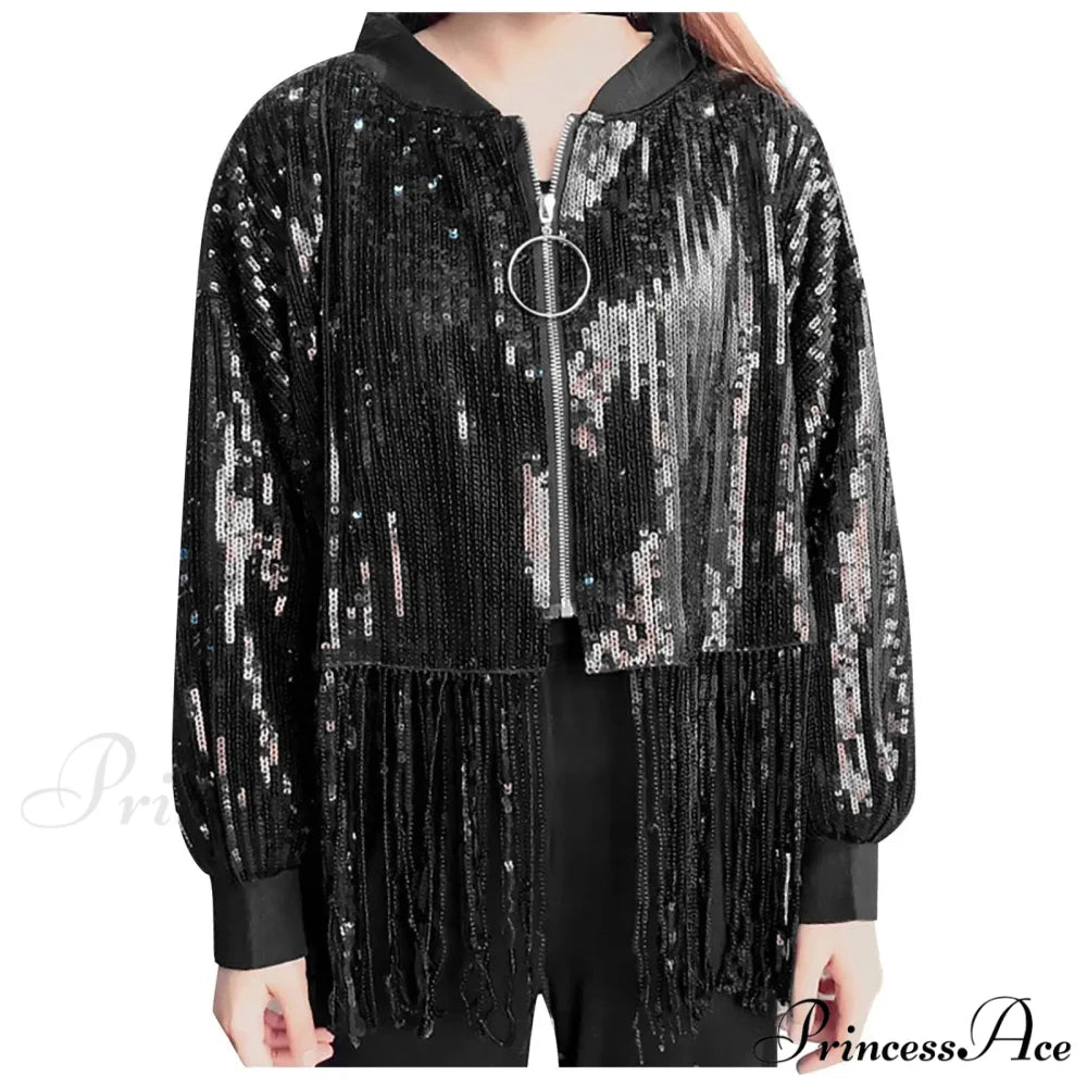 Trendy Party Stylish Chic Elegant Fashionable Versatile Classic Elegant Jacket Black / A