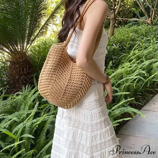 Trendy Woven Pattern Bucket Shoulder Bag shoulder-250126