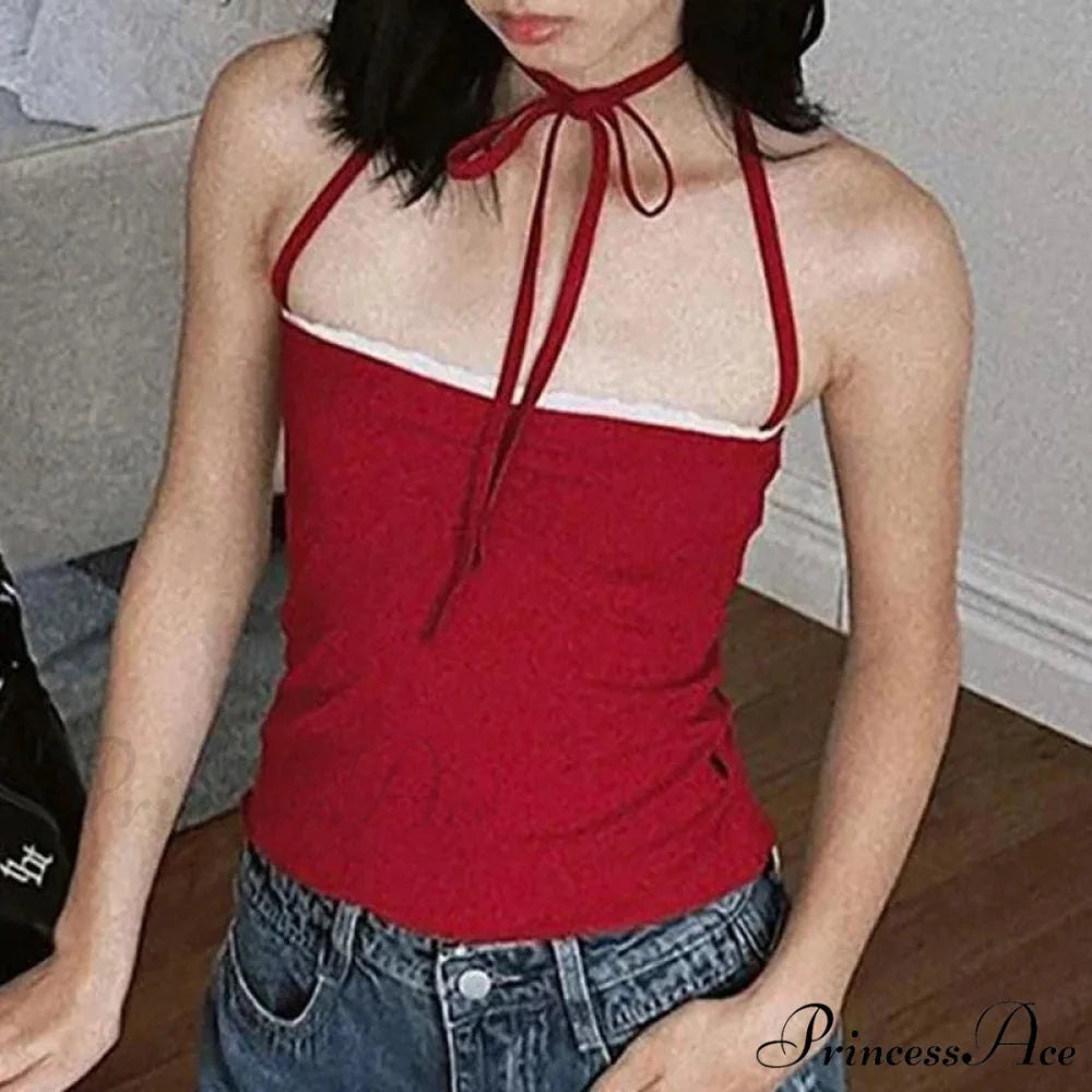 Trim Halter Gathered Fitted Crop Top croptop-250126