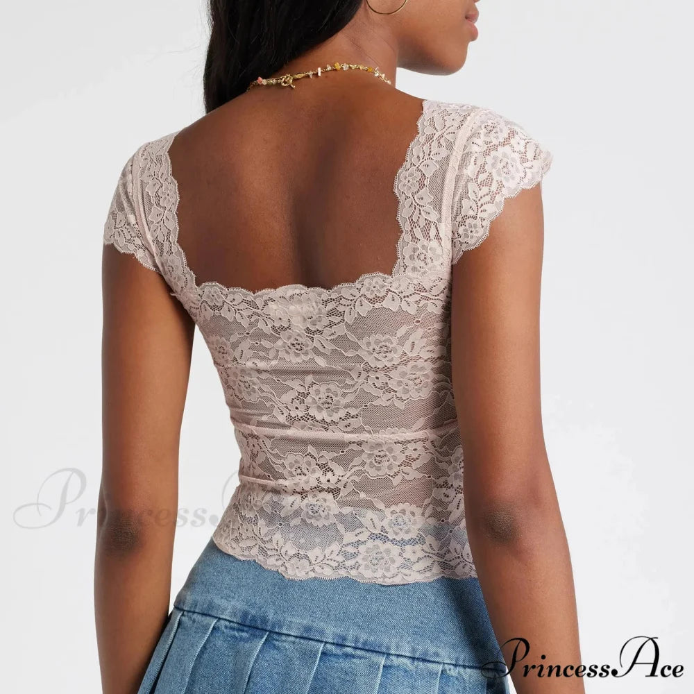 Trimmed Short Sleeve Crop Top croptop-250223