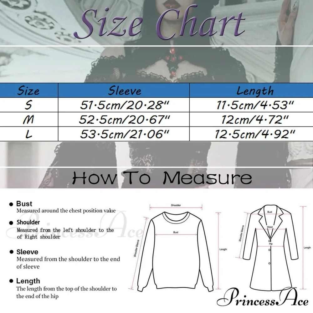 Trumpet Sleeve Black Lace Sexy Gothic Shawl Halloween Cardigan