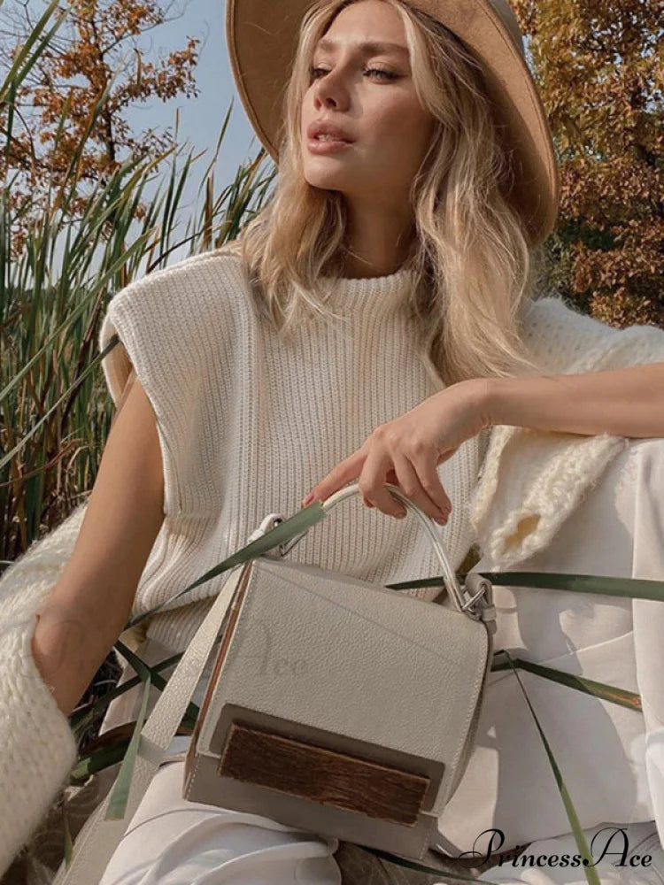 Turtleneck Color Solid Short-Sleeved Sweater Top